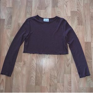 Lulus Sadie&Sage Longsleeve Crop Top Size Small
